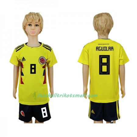 Fußballtrikots Kolumbien Aguilar 8 Kinder WM 2018 Heimtrikotsatz kaufen